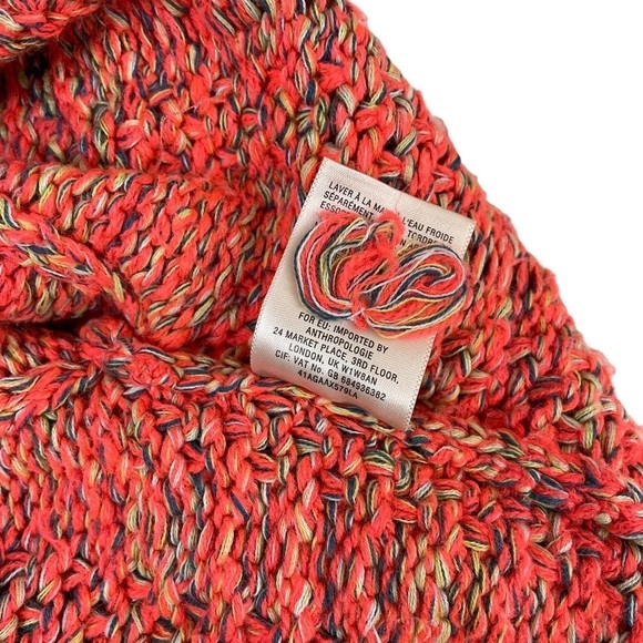 Anthropologie Moth Coral Marled Swing Sweater Large - Picture 12 of 15